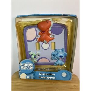 Vintage 2004 Blue's Clues Double Wall Light Switch Plate Electrical‎ Cover 3D